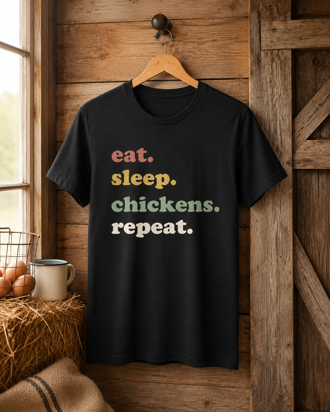 Eat. Sleep. Chickens. Repeat. Tee