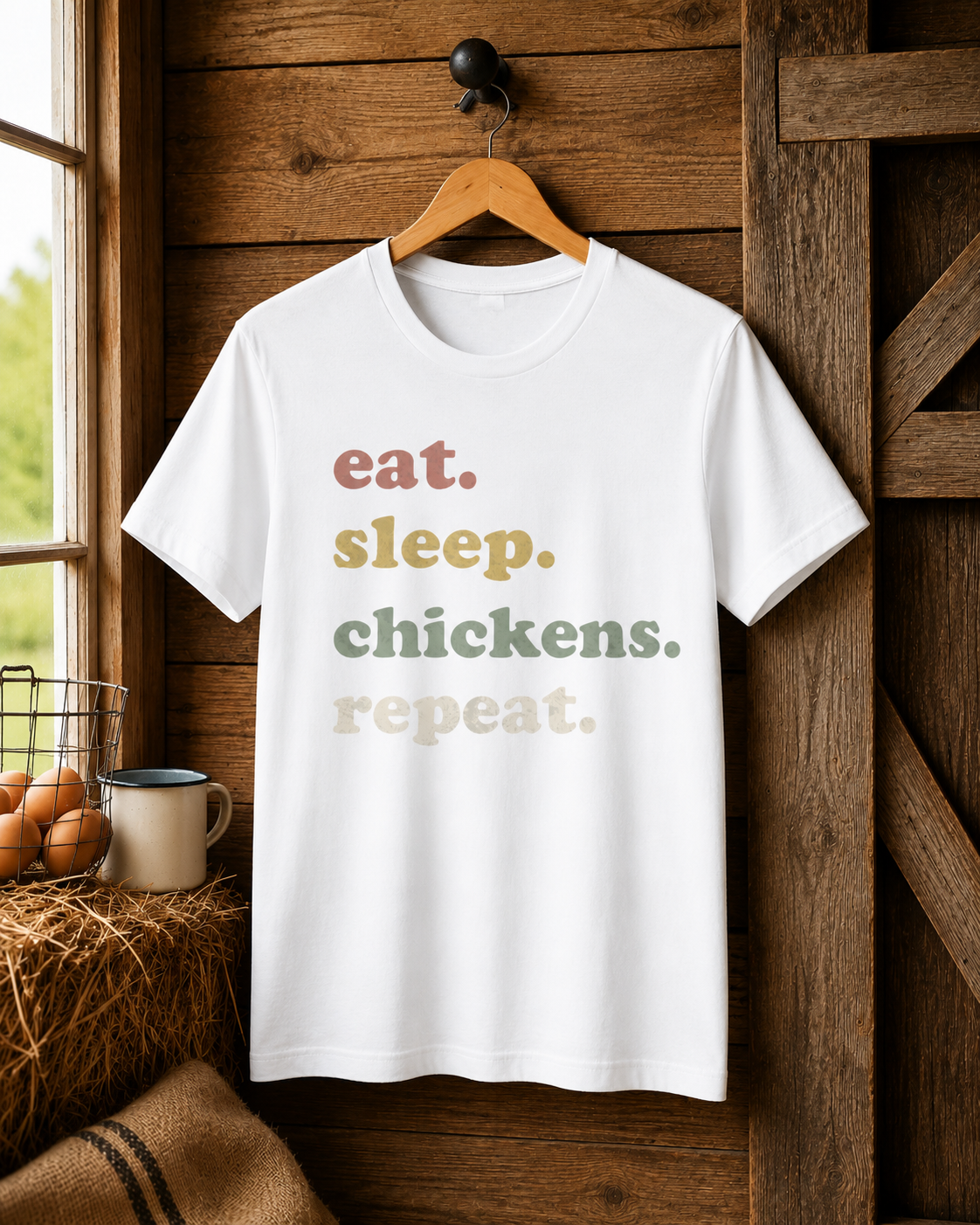 Eat. Sleep. Chickens. Repeat. Tee