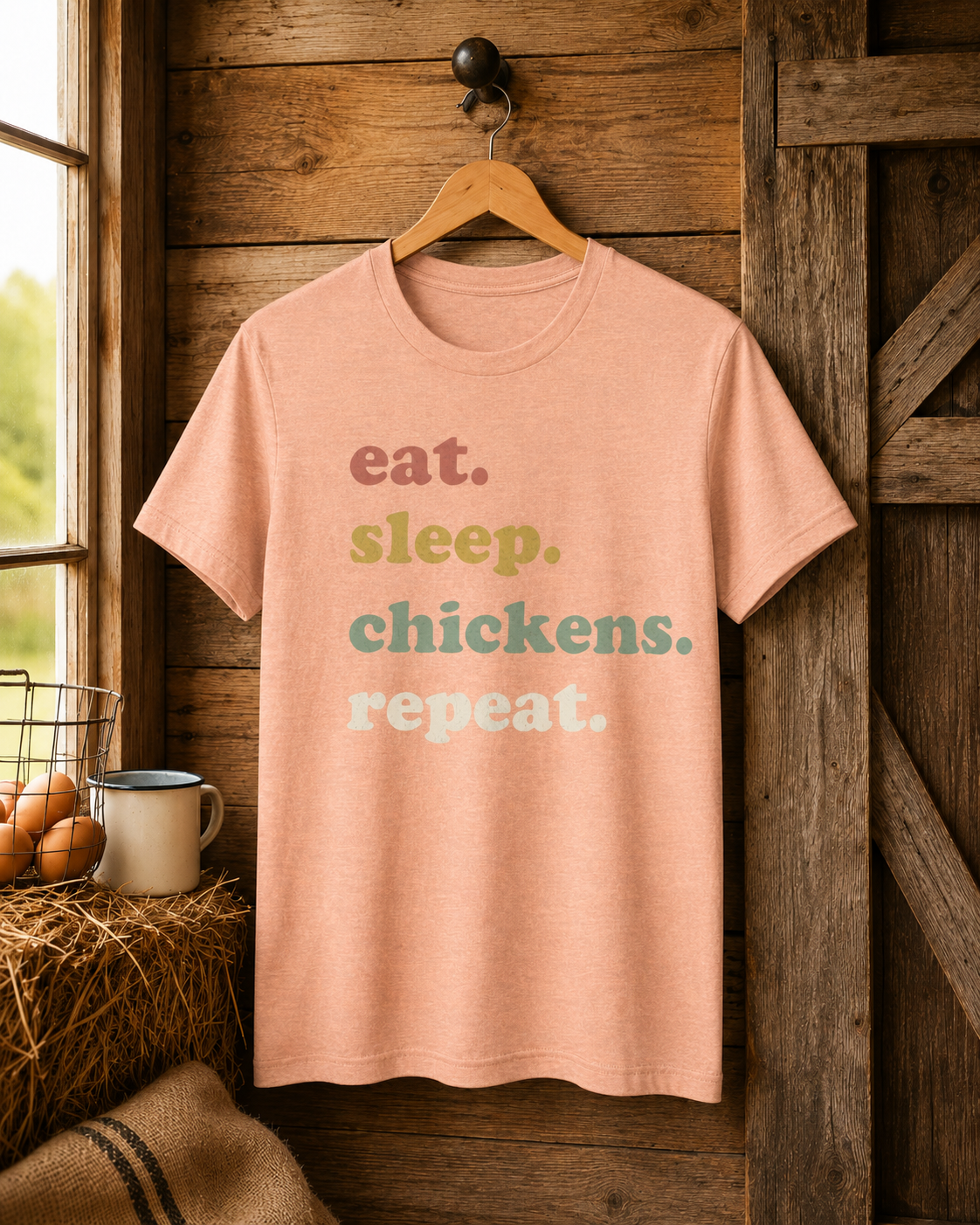 Eat. Sleep. Chickens. Repeat. Tee