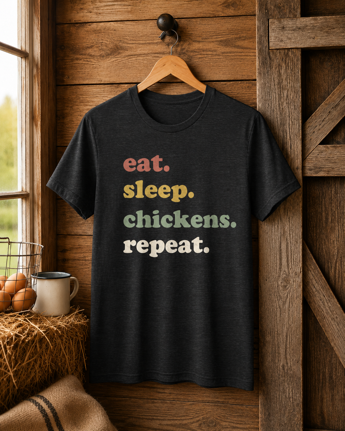 Eat. Sleep. Chickens. Repeat. Tee