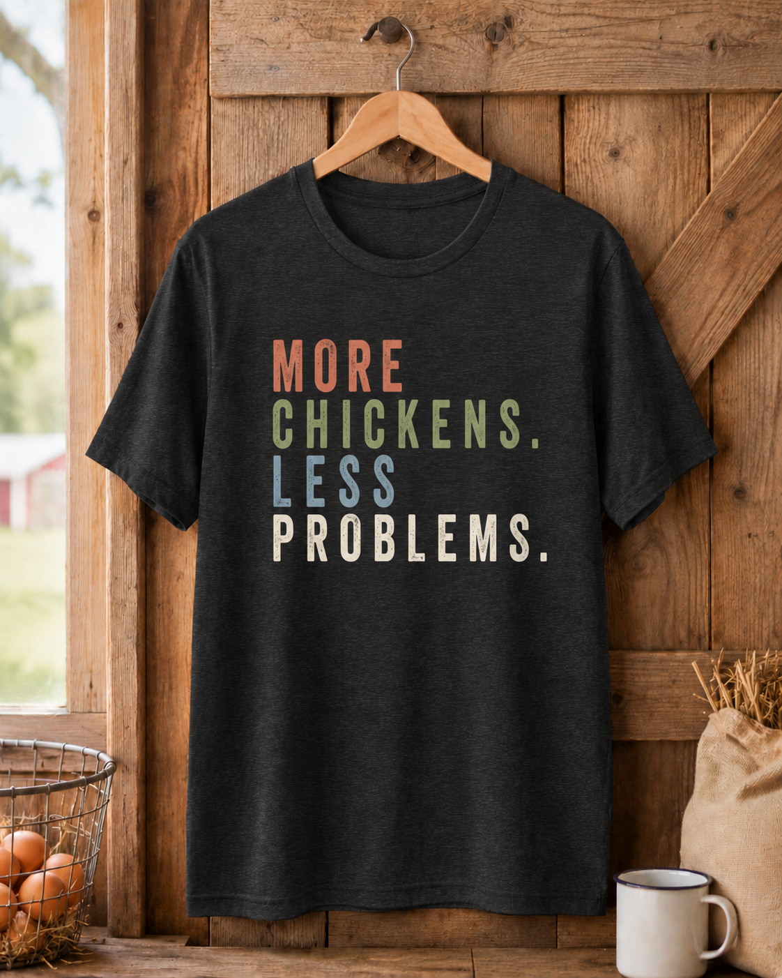 More Chickens Less Problems Tee