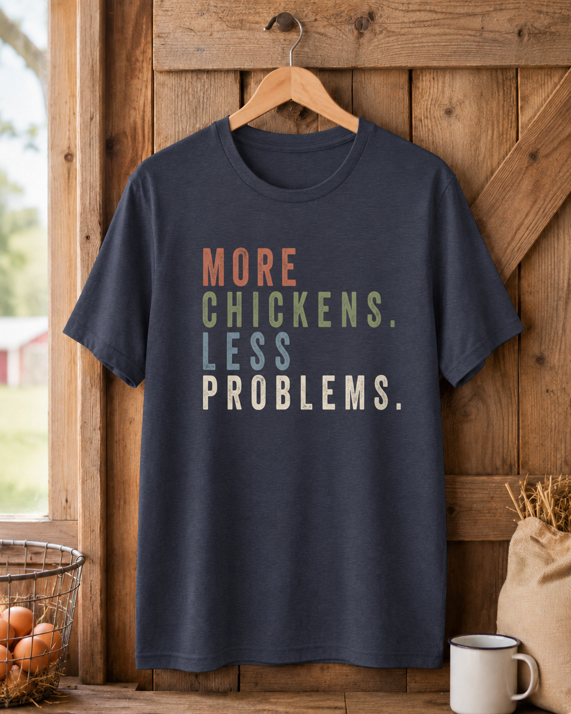 More Chickens Less Problems Tee
