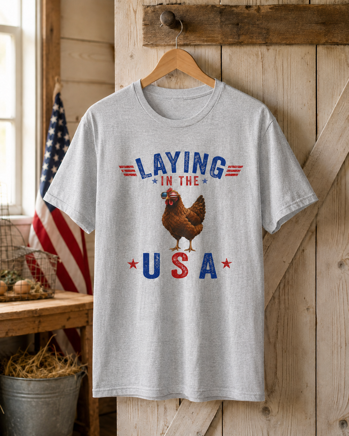 Laying in the USA Tee